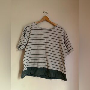 Bobbie Brooks Striped Shirt vintage cropped 90’s